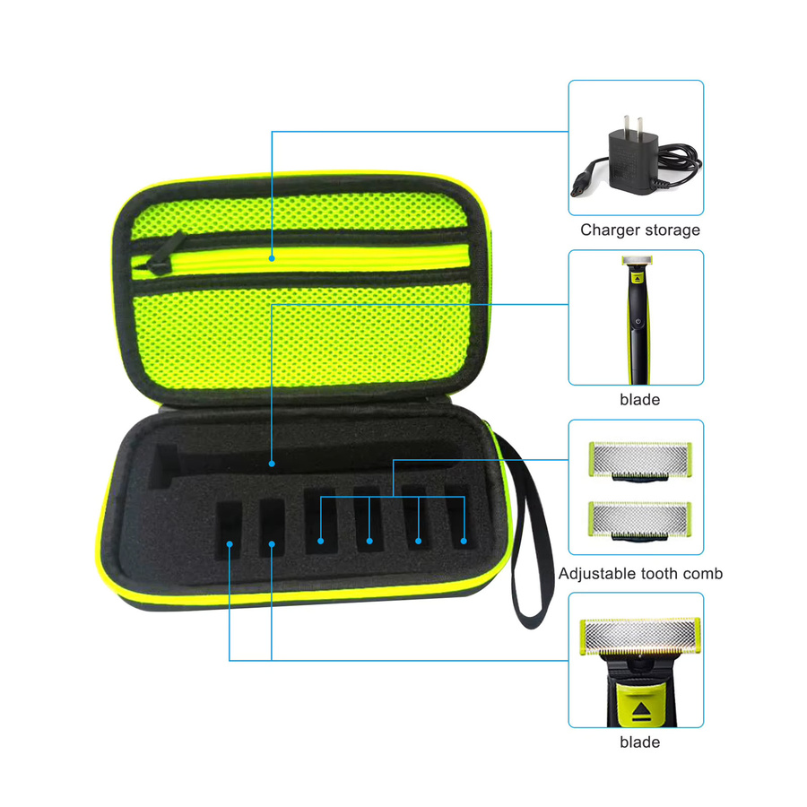 Tragbare EVA-Aufbewahrungstasche für Philips Rasierer und elektrische Trimmer als Reiseetui und Schutzhülle, Breite: 19,0 cm, Tiefe: 6,0 cm - Bild 2