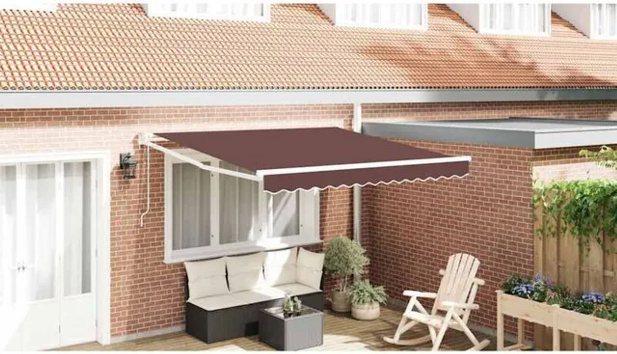 Automatische Markise von Vidaxl in Braun, B: 300 cm, H: 250 cm - Bild 1