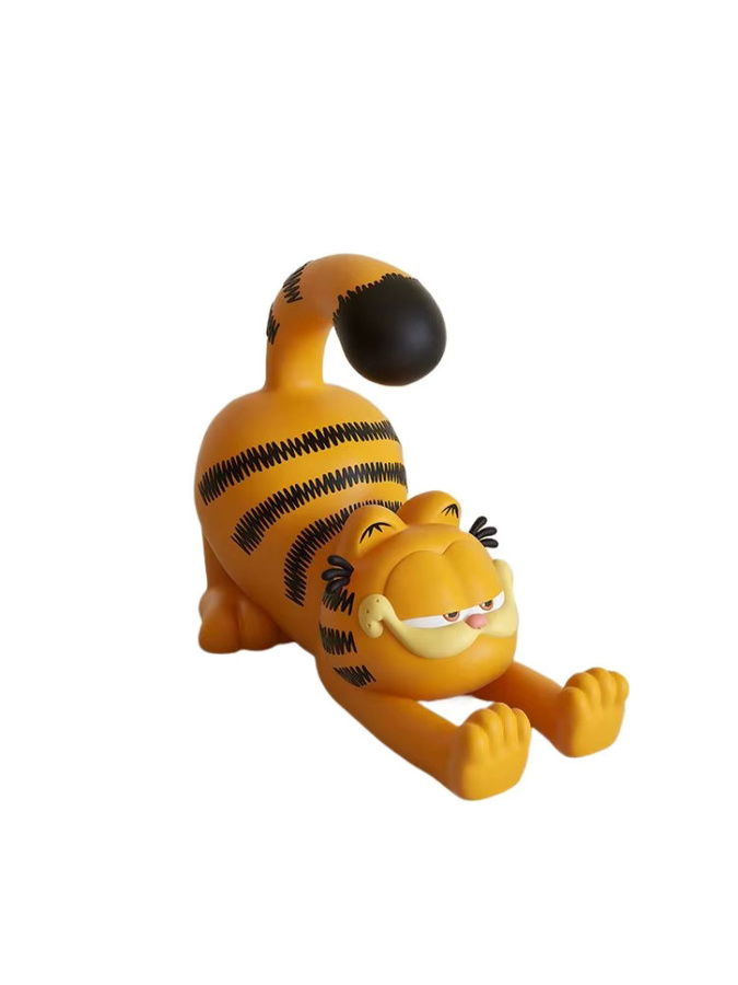 Garfield Handy- und Tablet-Ständer aus Kunstharz in Orange gestreift als niedliche Kawaii-Deko für deinen Schreibtisch - Bild 4