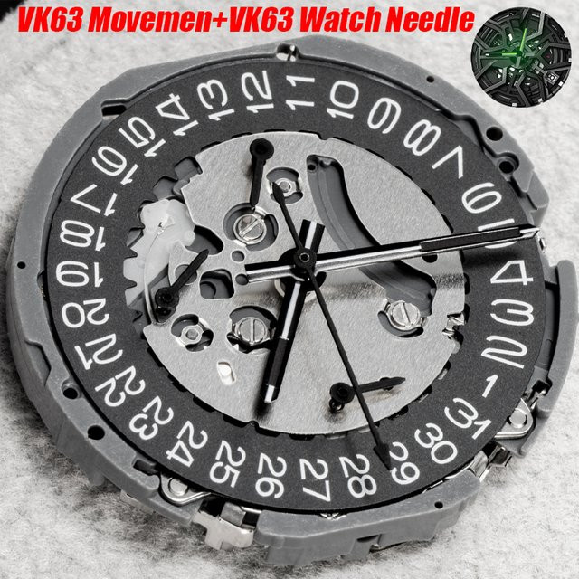 FancyWrist Uhrenzeiger VK63, Schwarz/Weiß, 6-Zeiger-Uhrennadelzubehör - Bild 1