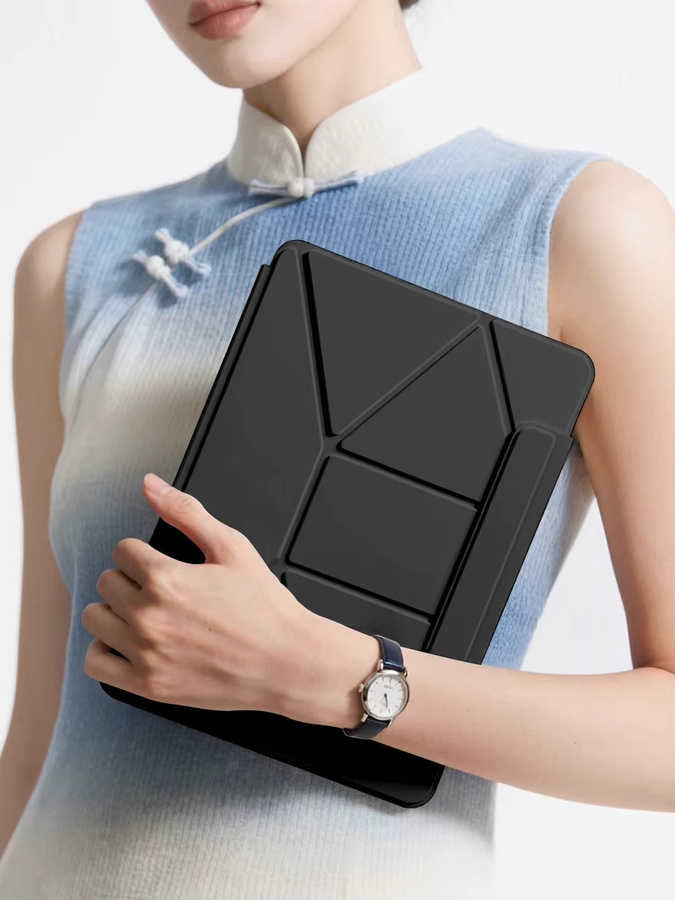 EGYAL Smart Folio Hülle für iPad Pro 11 M5 2025, iPad Air 11 M3 und iPad Mini A17 Pro, magnetische Schutzhülle in Schwarz oder Grau - Bild 5