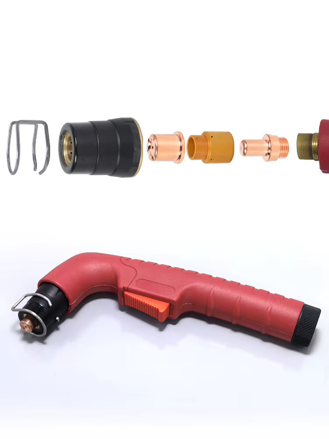 Manueller luftgekühlter Plasmabrenner CB-70 in Kupfer und Rot mit Zubehör für Komprimierte Luft - Bild 3