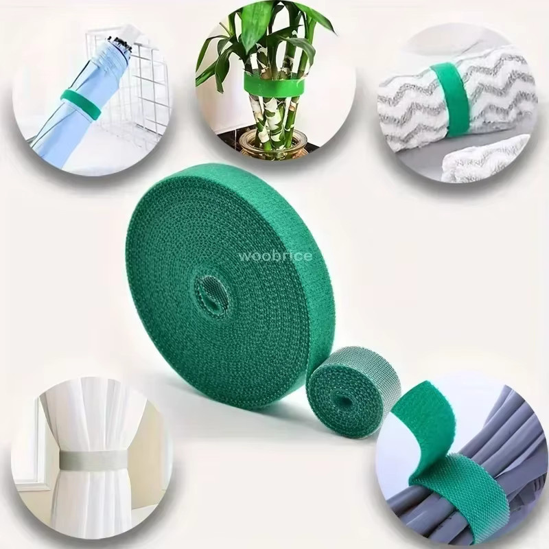 Selbstklebendes Nylon-Pflanzenband in Grün als Klettverschluss-Rankenband zur Pflanzenstützung und Gartenbefestigung - Bild 3