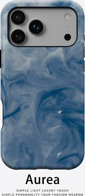 Eisblauer Wirbel Magnetische Robuste Handyhülle für Apple iPhone 17 16 15 14 13 Pro Max Plus in Blau - Bild 1