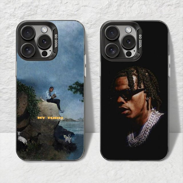 L-Lil Baby Rapper Handyhülle für iPhone 11 bis 16 Pro Max Plus in Multicolour mit Protect Plating Design - Bild 1