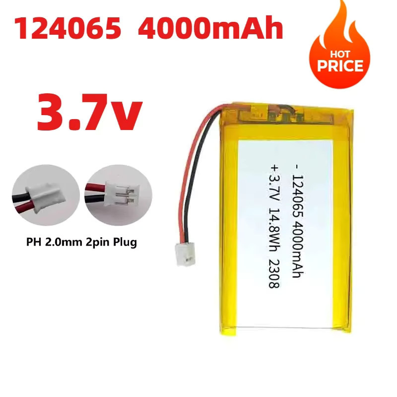 Robinella Polymer-Lithium-Batterie 4000 mAh, 3,7 V Lipo-Zellen mit PH 2.0 2p Stecker - Bild 2