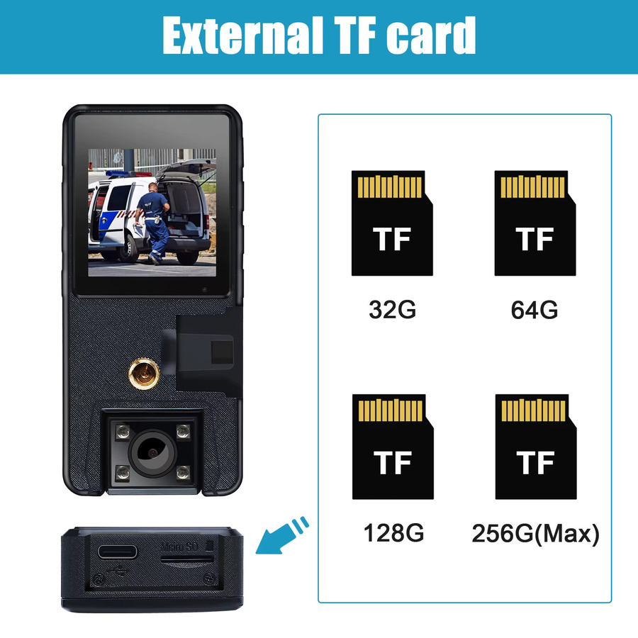 Vandlion A39 Mini-Kamera Full 1080P HD Camcorder mit 3000 mAh Akku in Schwarz - Bild 4