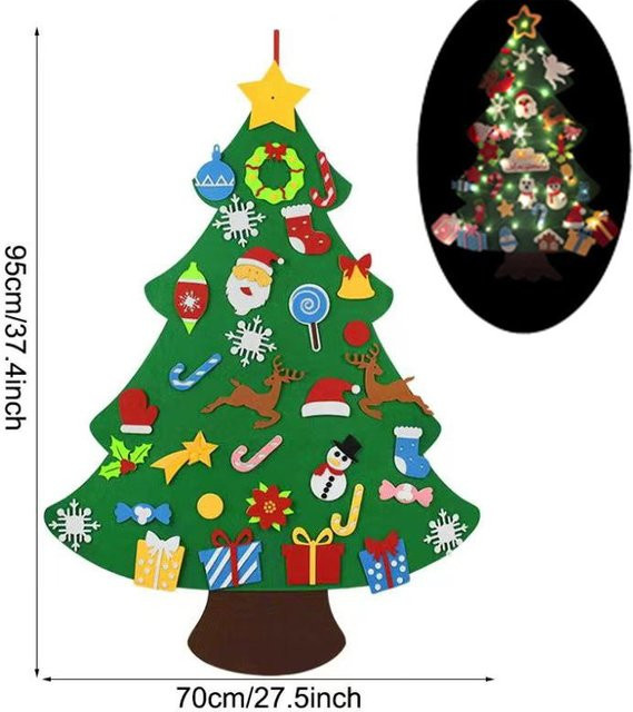 BC Pet Supplies DIY Filz Weihnachtsbaum, Montessori Spielzeug, ab 0 Jahre - Bild 1