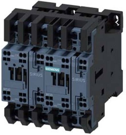 Siemens Wendeschützkombination 3RA2328-8XE30-2BB4, 3 Schließer, 690 V/AC, 27A, grau - Bild 1