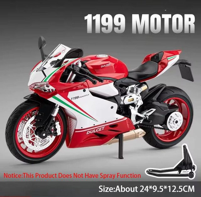 Linyi toy car 1299 Motorrad, Druckgussmodell, 1:9, grau, mit Licht und Ton - Bild 1