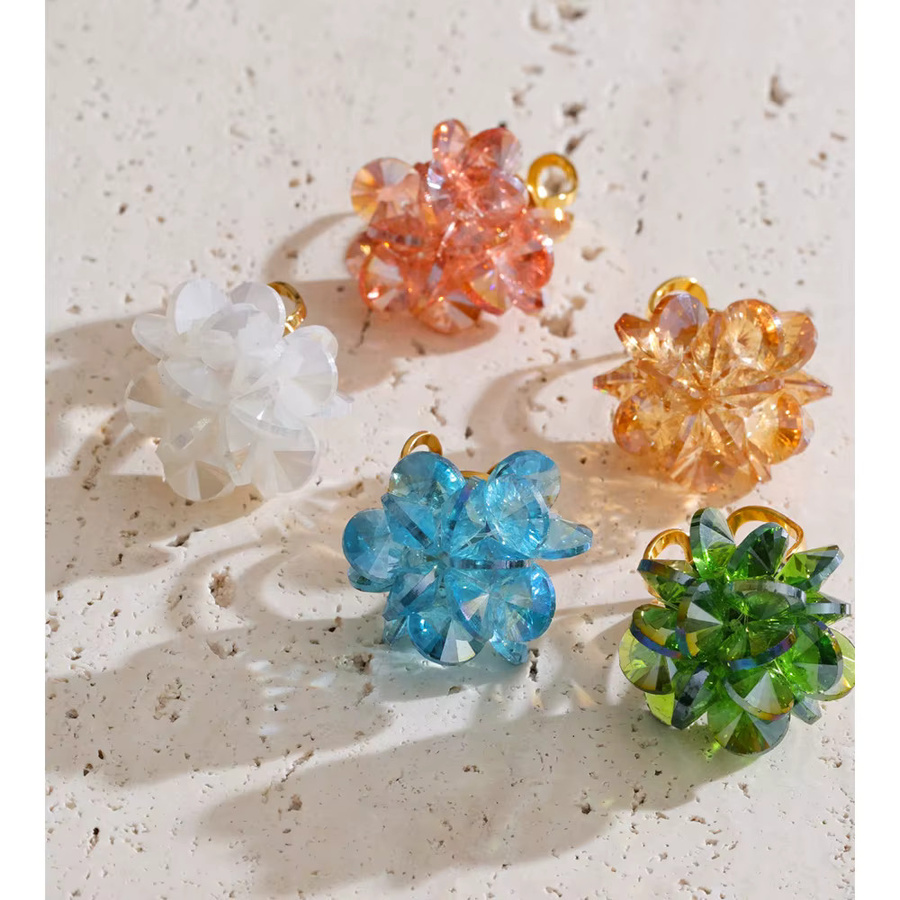Yhpup Ring, Multi-Color Crystal Ball, Edelstahl, Unisex - Bild 2