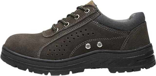 Avant-garde Arbeitsschutzschuhe aus Leder in Beige und Braun, stoßfest und durchtrittsicher mit Stahlkappe, Größe 46 - Bild 1