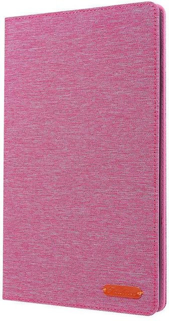Samsung Galaxy Tab A 10.1 Hülle SM-T510 Flip-Hülle mit Stoffoberfläche und TPU in Rosa - Bild 1