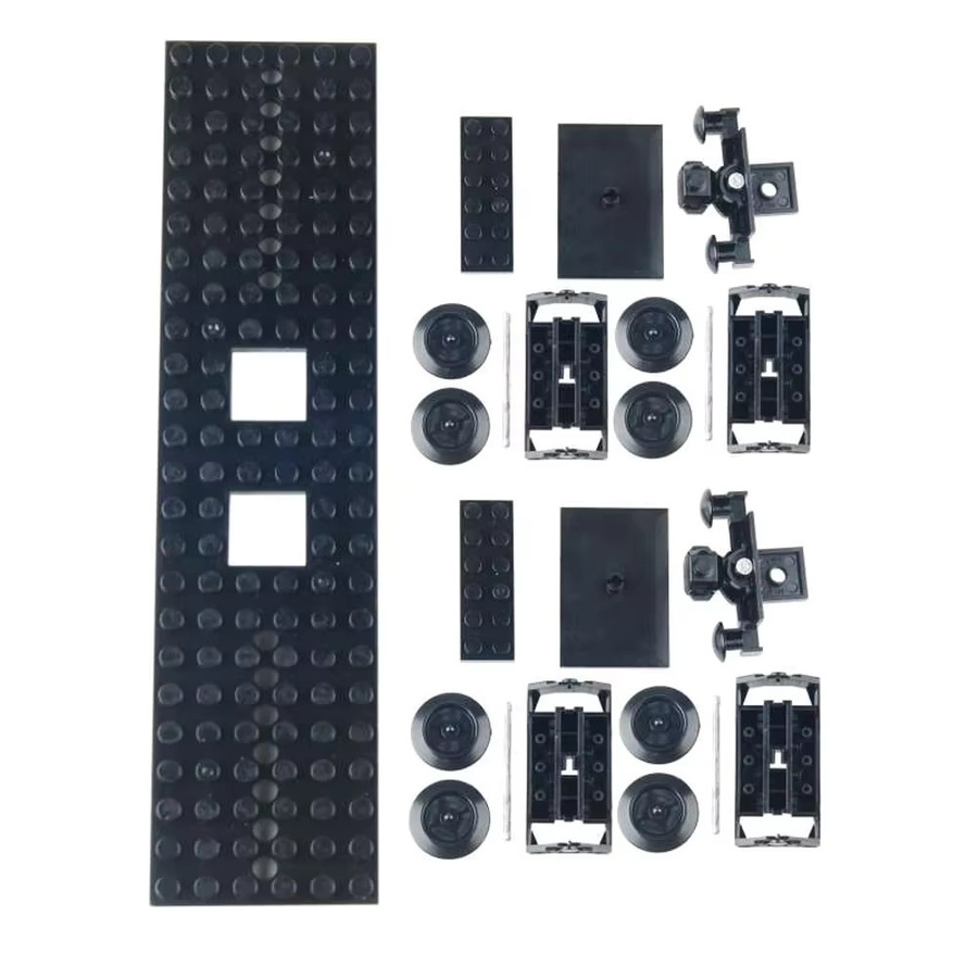 Stemedu MOC Baustein-Set Fahrzeug Radwagen in Schwarz aus Kunststoff für kreatives DIY-Spielzeug - Bild 2
