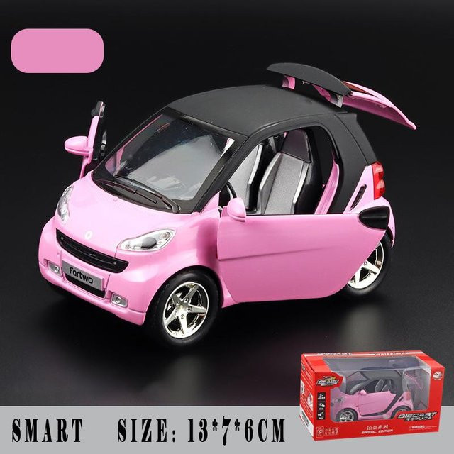 Linyi toy car Mercedes Benz Smart Fortwo, Modellauto, 1:32, Metall, Sound & Licht, ab 14 Jahren - Bild 1