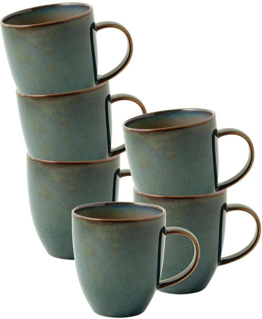 Villeroy & Boch Crafted Kaffeebecher Breeze 6er Set, Mehrfarbig, 358 ml pro Becher - Bild 1
