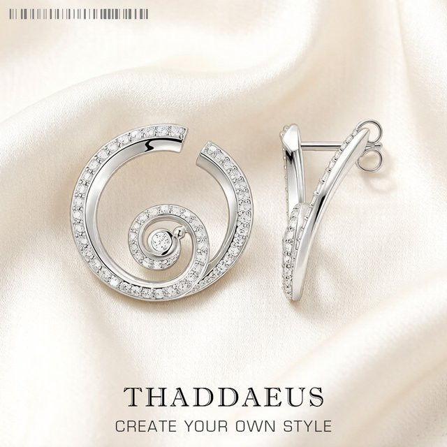 Ohrstecker Thaddaeus, 925 Sterlingsilber, Damen - Bild 1