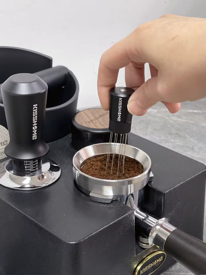 KISSHOME WDT-Tool Magnetischer Espresso-Rührer in Schwarz für Delonghi Breville E61 Siebträger Barista-Zubehör - Bild 7