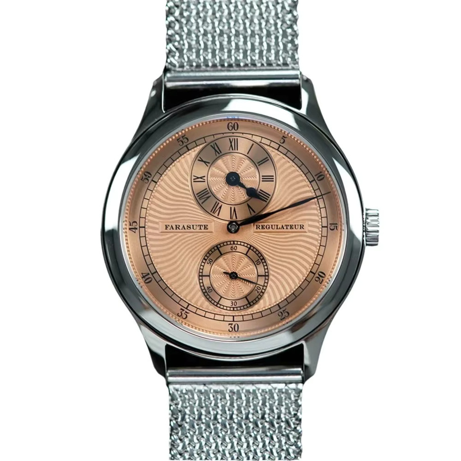 FARASUTE Armbanduhr, mechanisch, Handaufzug, Edelstahl, Silber, Herren - Bild 7
