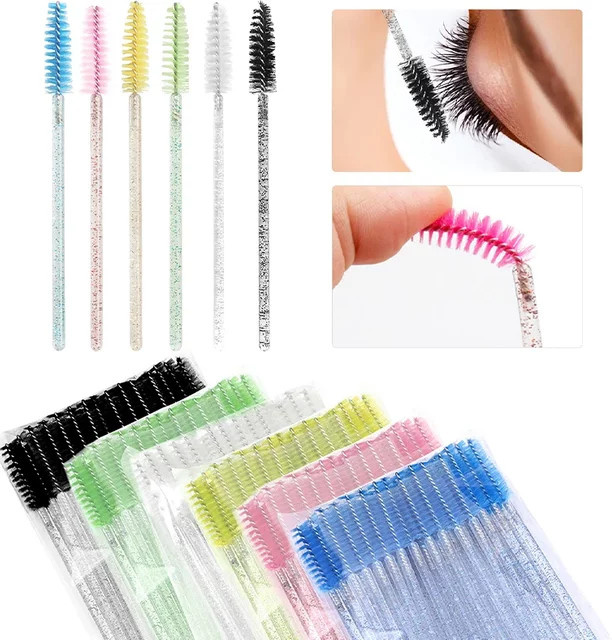 ZXZZS Wimpernpinsel, 50 Stück, Schwarz, Augenbrauen-Applikator - Bild 1