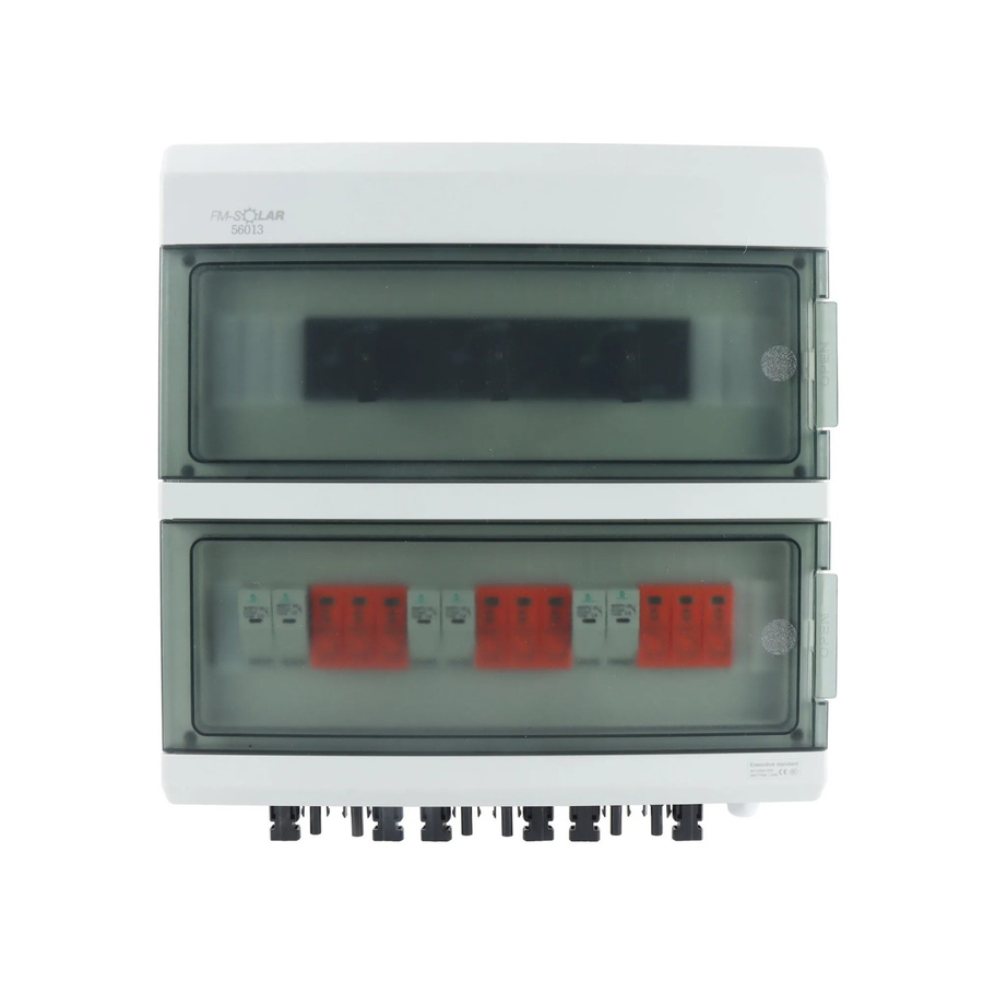 Sola DC-Anschlussbox mit Dreh-Trennschalter, T2 Überspannungsschutz, 3/3 1000V Generatoranschlusskasten, Farbe: Weiß, B/T/H: 42,0 x 38,0 x 32,0 cm - Bild 2