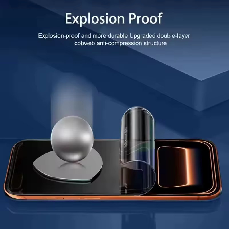 Anti-Spy Privacy Hydrogel Displayschutzfolie für Apple iPhone 17 16 15 14 13 12 Pro Max XS XR X transparent - Bild 3