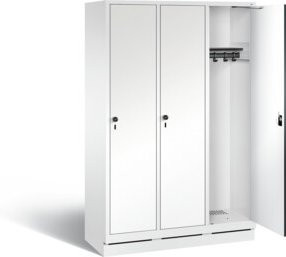 C+P Garderobenschrank Evolo mit Front in Weiß und Korpus in Verkehrsweiß, H x B x T: 180 x 120 x 50 cm - Bild 1