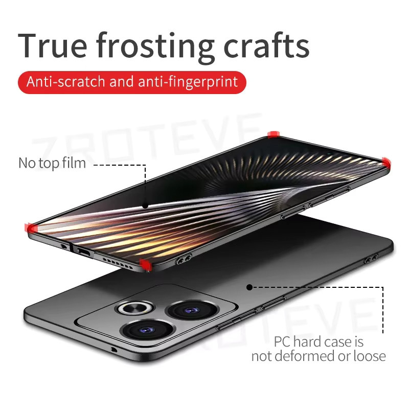 ZROTEVE Ultra Dünne Matte Schutzhülle aus hartem PC für Xiaomi Redmi 13, Redmi 13C und POCO C65 4G - Bild 4