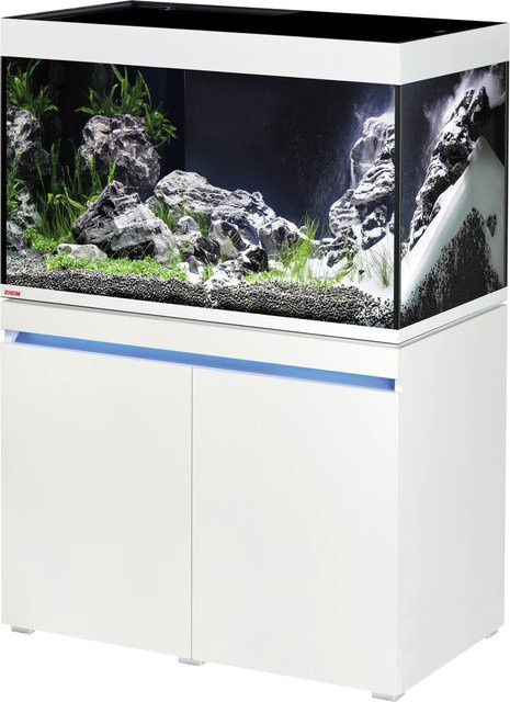 Eheim Aquarium-Kombination Incpiria 330 in Weiß mit Schwarzglas - Bild 1