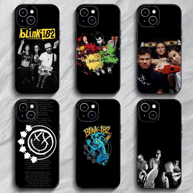 Blink-182 Handyhülle in Schwarz für Apple iPhone 17 16 15 14 13 Pro Max, leichte und weiche Schutzhülle - Bild 1