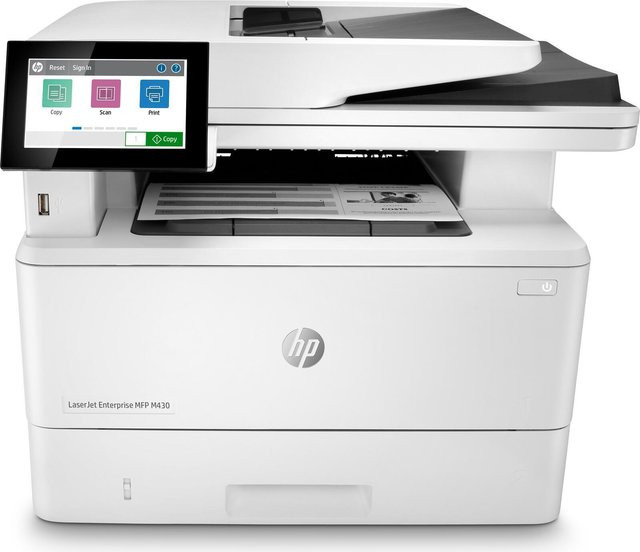HP LaserJet Enterprise MFP M430f Multifunktionsdrucker Schwarz-Grau mit Drucken, Scannen, Kopieren und Faxen, Laserdrucker in A4 mit USB 2.0 und Gigabit LAN - Bild 1