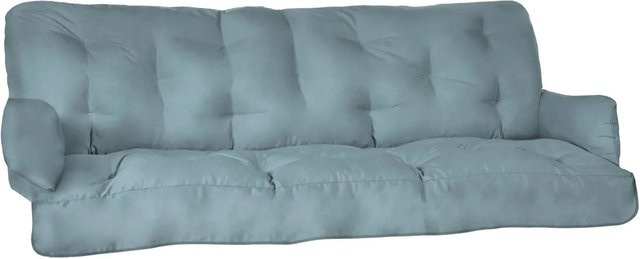 Beautissu Sitzkissen für Hollywoodschaukel Flair in Taubenblau, B/T/H: 180 x 50 x 8 cm - Bild 1