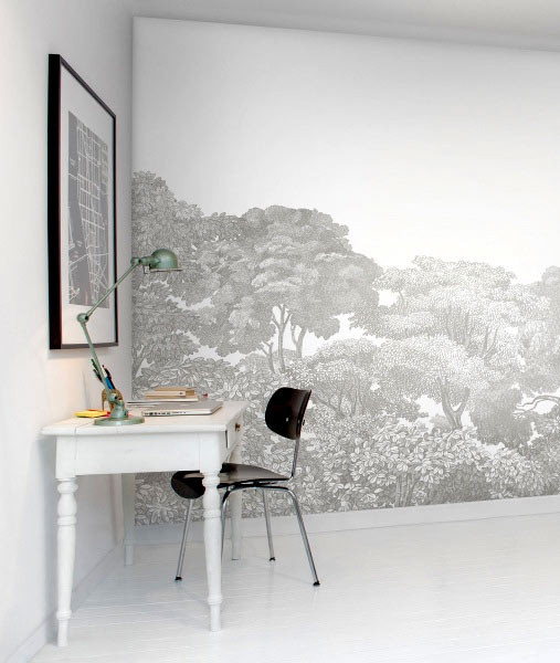 Rebel Walls Mural Bellewood Grey Wandtattoo mit botanischem Naturmotiv und floraler Illustration - Bild 2