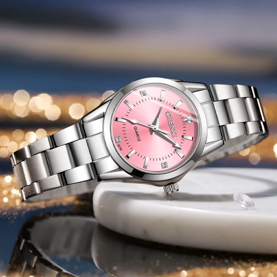 CHENXI Armbanduhr Edelstahl, Quarz, Schwarz, Damen - Bild 4