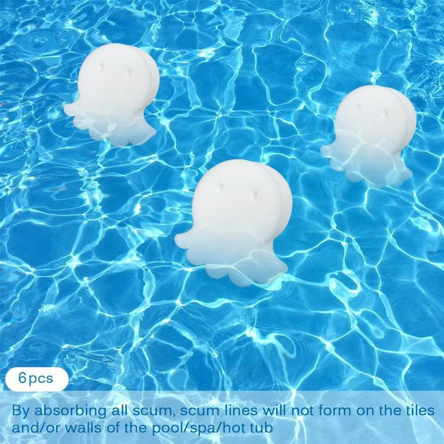 Alloet Oktopus Öl-Absorbierende Filterschwämme für Schwimmbad und SPA in Weiß - Bild 1