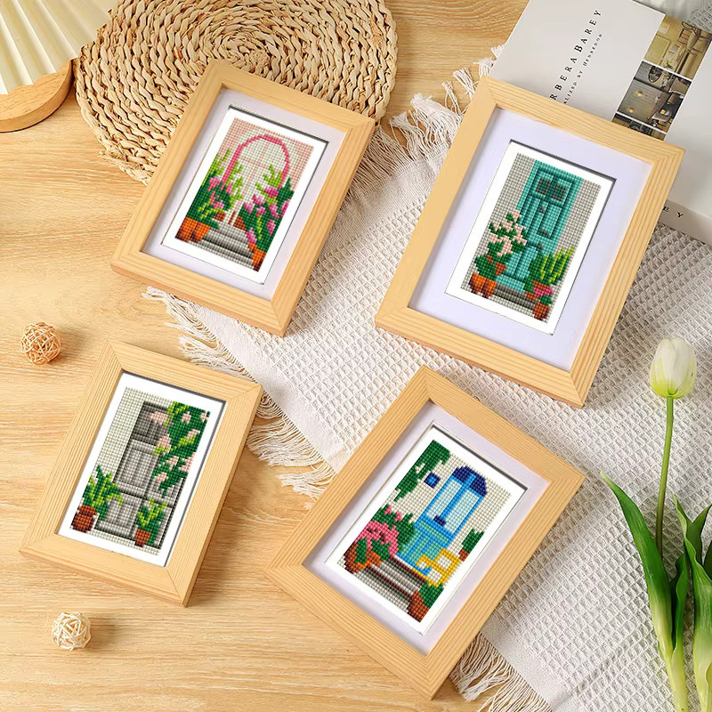 Huacan Diamantmalerei Set mit floralem Motiv, 12er Set, quadratische Mosaik-Stickerei in Mehrfarbig für die Wanddekoration - Bild 3