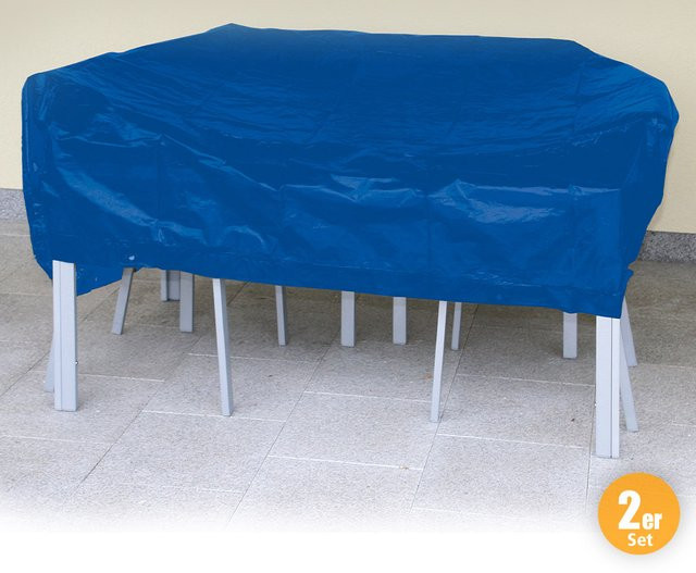 Premium-Abdeckplane Dunkelblau 2er-Set B: 3 m x T: 2 m und B: 2 m x T: 2 m - Bild 1