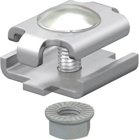 OBO Bettermann Verbindungselement aus Metall in Silber mit Schraube - Bild 1
