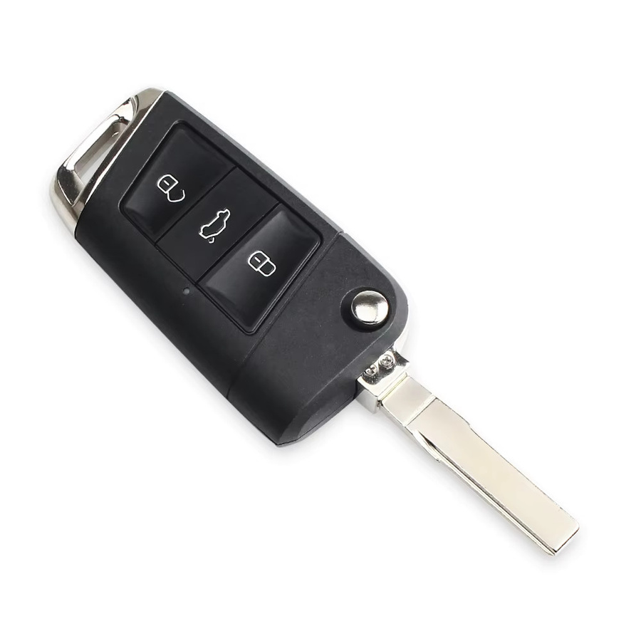 KEYYOU Ersatzgehäuse für Volkswagen VW Golf Jetta Passat CC Tiguan Polo Käfer und Skoda mit 3 Tasten in Schwarz oder Grün - Bild 2