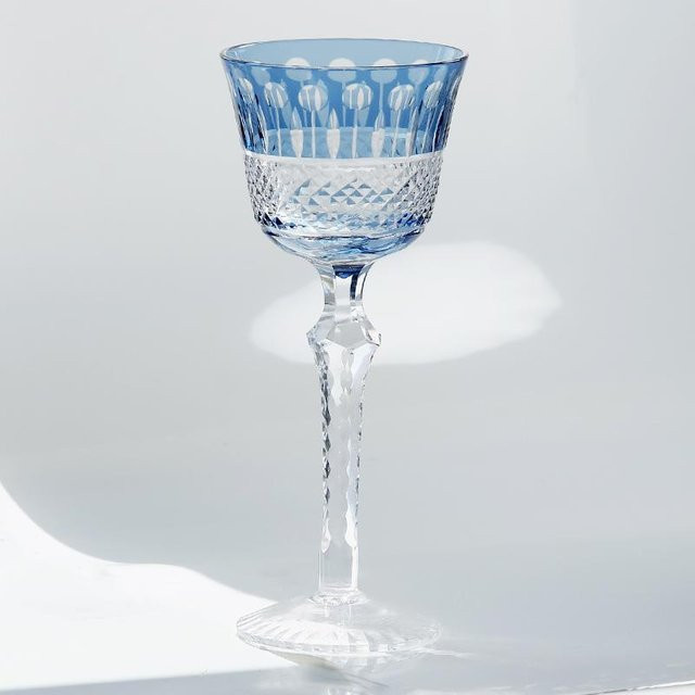 Yiran Furniture Handgefertigte Weingläser im tschechischen Lotus-Stil aus mehrfarbigem Glas mit floralem Design - Bild 1