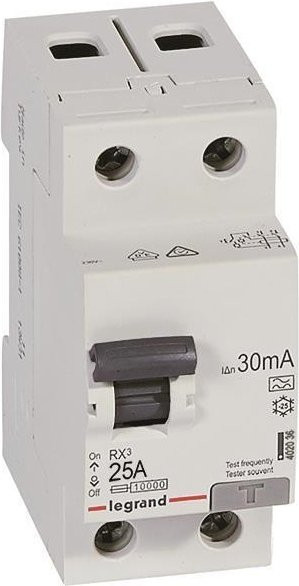 Legrand RCD Fehlerstrom-Schutzschalter 25A 2P 30mA in Weiß - Bild 1