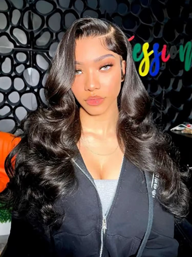 Fuduete Body Wave Echthaar-Extensions, Lockige Brasilianische Haarwebungen - Bild 7