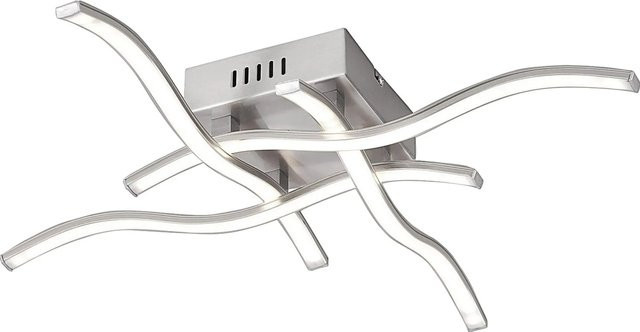 Just Light LED-Deckenleuchte Wave in Silber aus Stahl, B/T/H: 55 x 55 x 55 cm - Bild 1