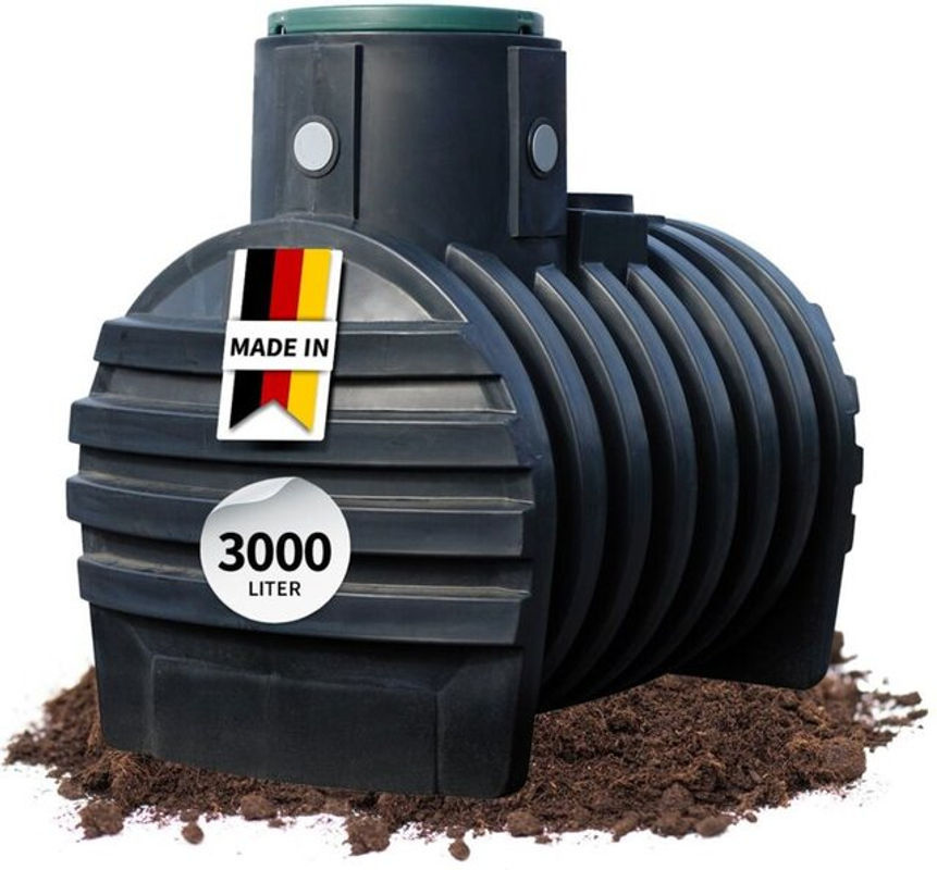 4rain Erdtank Mono 3000 mit Tankabdeckung in Schwarz, Volumen: 3000 l - Bild 4