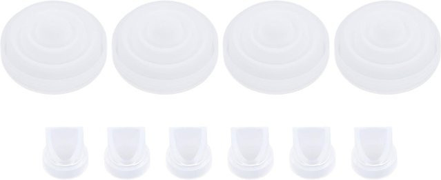 TOMTOP JMS Ersatzteil-Set für Brustpumpen mit 6 Entenschnabelventilen und 4 Membranen aus Silikon, transparent und waschbar - Bild 1
