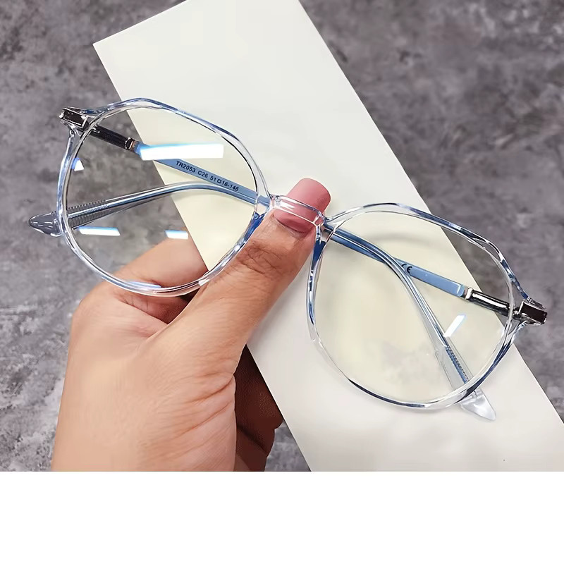 DIXSG Anti-Ermüdungsbrille, Unisex, Vollrand, Round, transparent - Bild 1