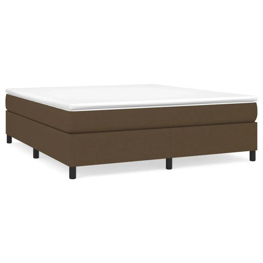 vidaXL Boxspringbett in Dunkelbraun mit Stoffbezug, B/T/H: 160 x 200 x 35 cm - Bild 2