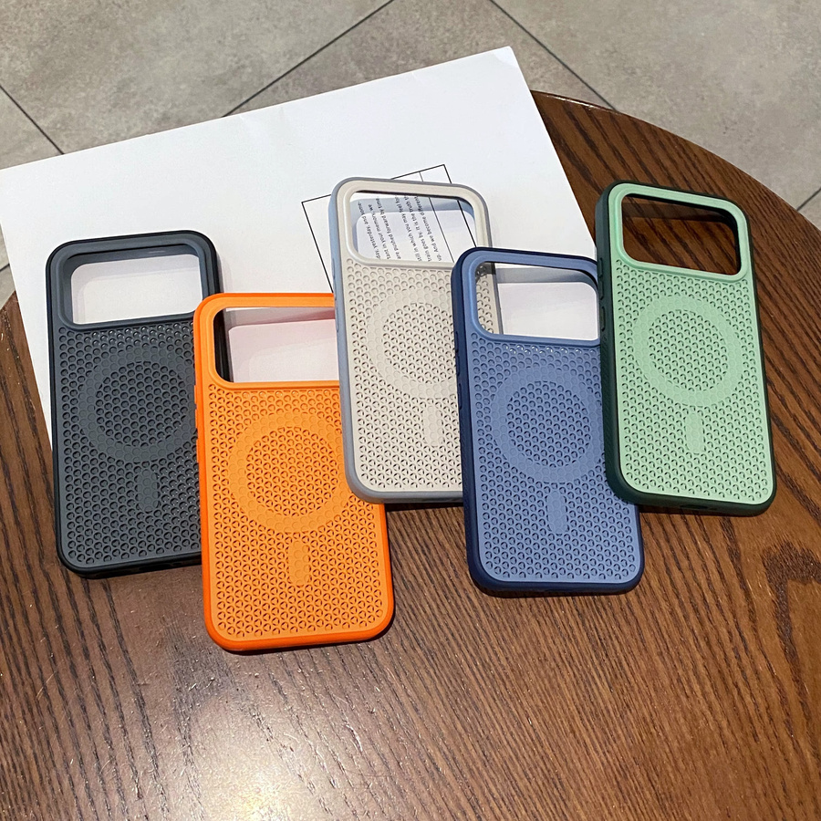 Xiaomi MagSafe Honeycomb Hülle für Redmi Turbo 5Max K90 Pro Max K80 K70 Pro K70 Ultra in Orange, atmungsaktiv und stoßfest - Bild 3