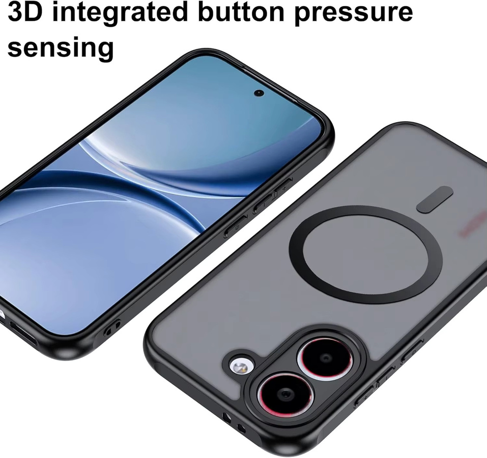 Stoßfeste Handyhülle für Xiaomi POCO X8 Pro Max Turbo 5 mit magnetischem kabellosem Laden und Mattschutz in Schwarz - Bild 4