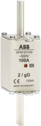 ABB NH-Sicherung 100A 500V Größe 1 in Weiß - Bild 1